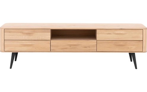 Goossens Tv Meubel Bjarte, 5 laden 1 open vak 180 cm breed