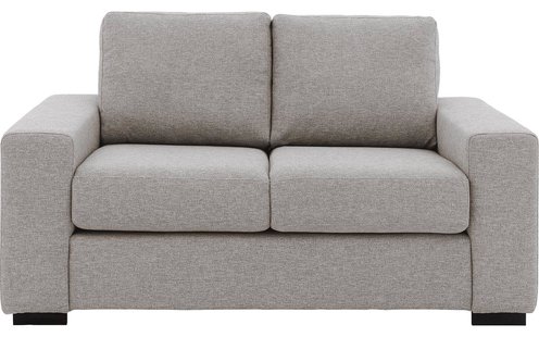 Goossens Bank Lucca grijs, stof, 2-zits, stijlvol landelijk