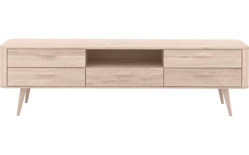 Goossens Tv Meubel Bjarte, 5 laden 1 open vak 180 cm breed