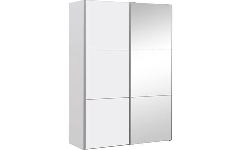 Goossens Kledingkast Easy Storage Sdk, 203 cm breed, 220 cm hoog, 2x 3 paneel spiegel schuifdeuren