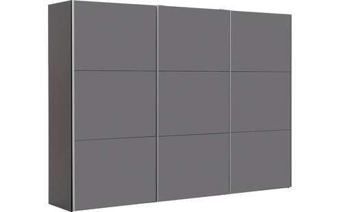 Goossens Kledingkast Easy Storage Sdk, 303 cm breed, 220 cm hoog, 3x 3 paneel glas schuifdeuren