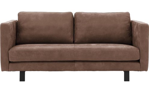 Goossens Excellent Bank Nuance bruin, leer, 3-zits, urban industrieel
