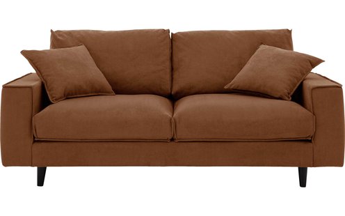 Goossens Bank Jonas cognac, stof, 2,5-zits, urban industrieel