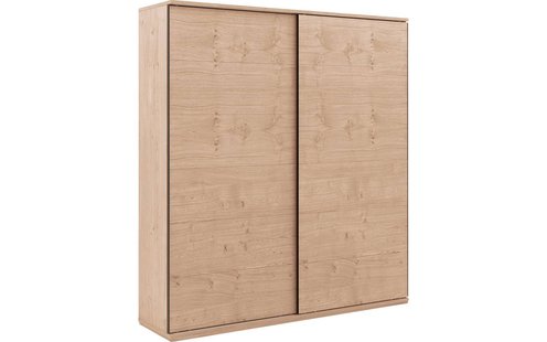 Goossens Excellent Kledingkast Nature, 200 cm breed, 223 cm hoog, 2 hout schuifdeuren