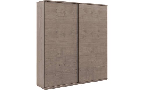 Goossens Excellent Kledingkast Nature, 200 cm breed, 223 cm hoog, 2 hout schuifdeuren