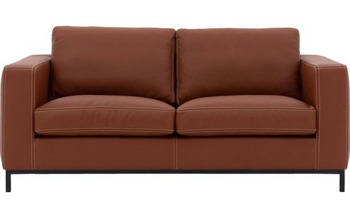 Goossens Excellent Bank Massimo cognac, leer, 2-zits, urban industrieel