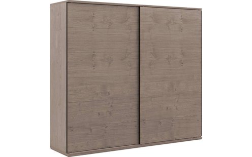 Goossens Excellent Kledingkast Nature, 250 cm breed, 223 cm hoog, 2 hout schuifdeuren