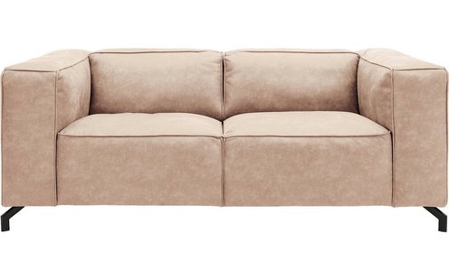 Goossens Bank Calvin beige, micro leer, 2-zits, modern design