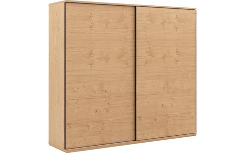 Goossens Excellent Kledingkast Nature, 250 cm breed, 223 cm hoog, 2 hout schuifdeuren