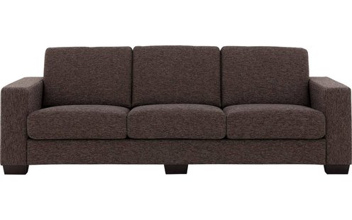 Goossens Bank N-joy Divana bruin, stof, 4-zits, stijlvol landelijk
