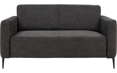 Goossens Bank Key West antraciet, micro leer, 2-zits, modern design