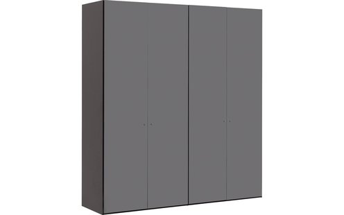 Goossens Kledingkast Easy Storage Ddk, Kledingkast 203 cm breed, 220 cm hoog, 4x glas draaideur