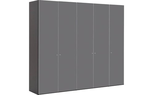 Goossens Kledingkast Easy Storage Ddk, Kledingkast 253 cm breed, 220 cm hoog, 5x glas draaideur