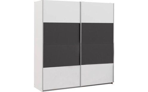 Goossens Basic Kledingkast Memphis Completo, Slaapkamerkast 181 cm breed, 197 cm hoog, 2x 4 paneel schuifdeuren