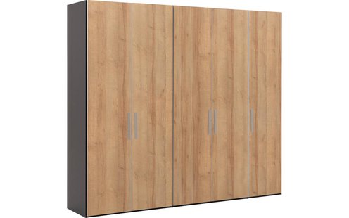 Goossens Kledingkast Easy Storage Ddk, Kledingkast 253 cm breed, 220 cm hoog, 5x draaideur