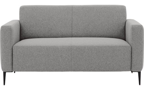 Goossens Bank Key West lichtgrijs, stof, 2-zits, modern design