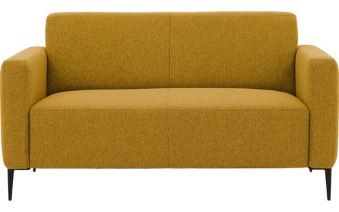 Goossens Bank Key West geel, stof, 2-zits, modern design