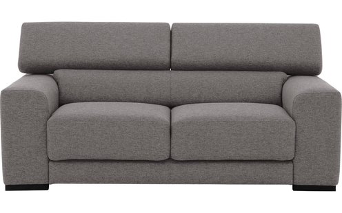 Goossens Bank Nora grijs, stof, 2-zits, stijlvol landelijk