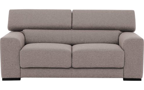 Goossens Bank Nora lichtgrijs, stof, 2-zits, stijlvol landelijk