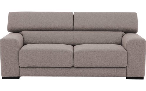 Goossens Bank Nora lichtgrijs, stof, 2,5-zits, stijlvol landelijk