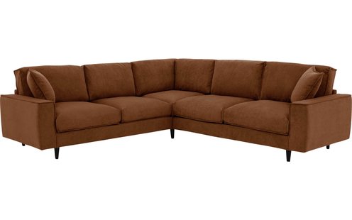 Goossens Bank Jonas cognac, stof, 2,5-zits, urban industrieel