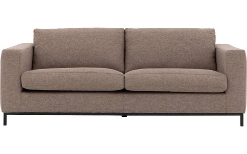 Goossens Bank Maxima bruin, stof, 3-zits, elegant chic