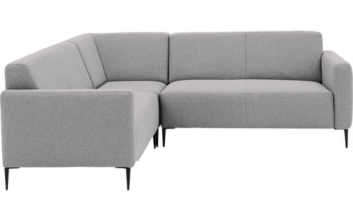 Goossens Bank Key West lichtgrijs, stof, 2-zits, modern design