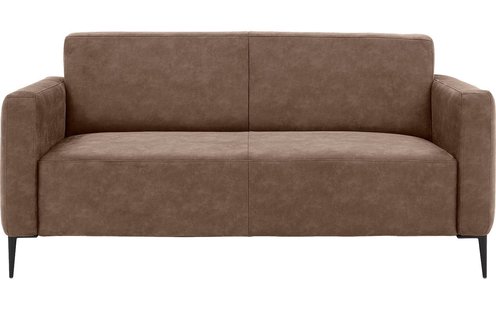 Goossens Bank Key West bruin, micro leer, 2,5-zits, modern design