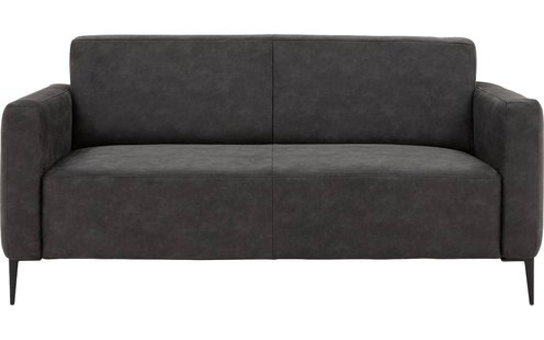 Goossens Bank Key West antraciet, micro leer, 2,5-zits, modern design