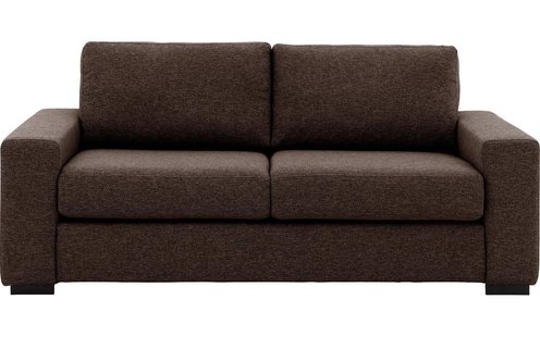 Goossens Bank Lucca bruin, stof, 2,5-zits, stijlvol landelijk