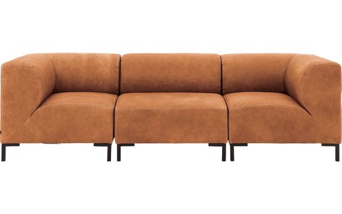 Goossens Excellent Bank Marshall cognac, leer, 1,5-zits, urban industrieel Goossens Excellent Bank Marshall cognac, leer, 1,5-zits, urban industrieel