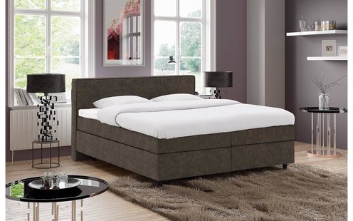 Goossens Basic Boxspring Compleet Inus, Vlak 160 x 200 cm (=2x 80 x 200 cm) met hoofdbord