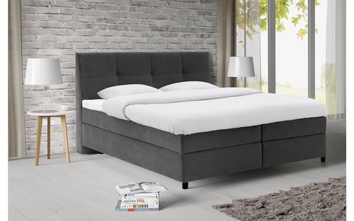 Goossens Basic Boxspring Compleet Gusta, Vlak 160 x 200 cm (=2x 80 x 200 cm) met hoofdbord
