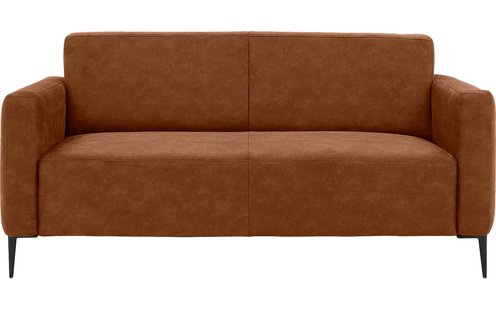 Goossens Bank Key West cognac, micro leer, 2,5-zits, modern design