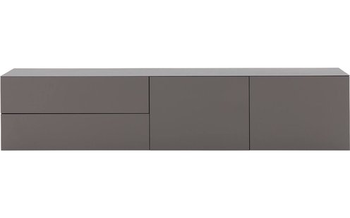 Goossens Excellent Dressoir Monza Zijdeglans, El239ac b = hangelement 2 deuren vst rechts 2 laden vst links