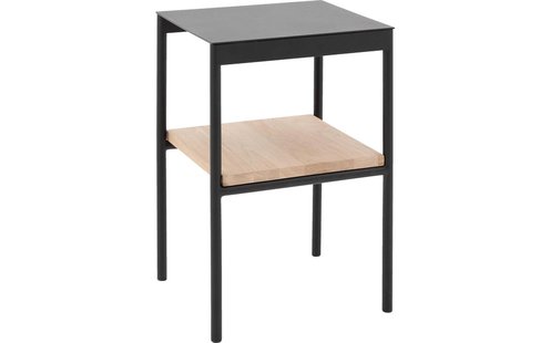 Goossens Nachtkastje Duc, hout eiken onbewerkt, urban industrieel, 37 x 56 x 34 cm Goossens Nachtkastje Duc, hout eiken onbewerkt, urban industrieel, 37 x 56 x 34 cm