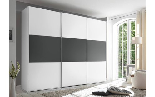 Goossens Kledingkast Seattle Completo, 249 cm breed, 222 cm hoog, 3x 2 paneel schuifdeur met middenband