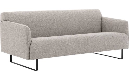 Goossens Excellent Bank Montreal lichtgrijs, stof, 2,5-zits, modern design