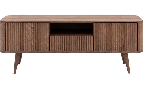 Goossens Tv Meubel Seppe, 2 deuren 1 lade 1 open vak 135 cm breed