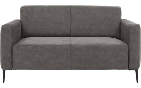 Goossens Bank Key West grijs, micro leer, 2-zits, modern design