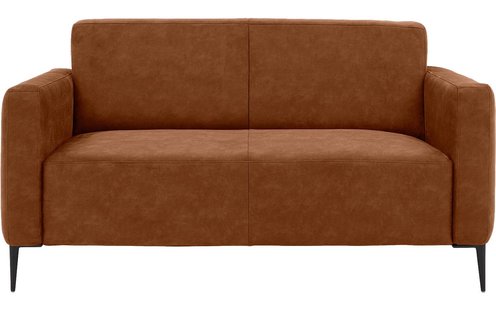 Goossens Bank Key West cognac, micro leer, 2-zits, modern design