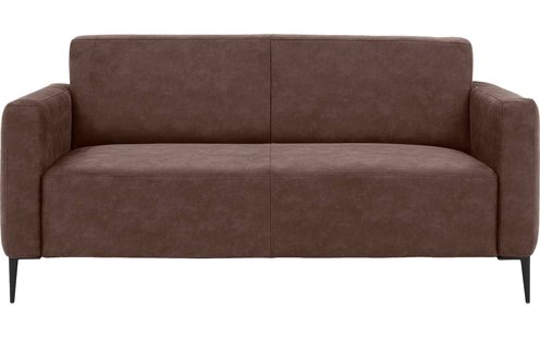 Goossens Bank Key West bruin, micro leer, 2,5-zits, modern design