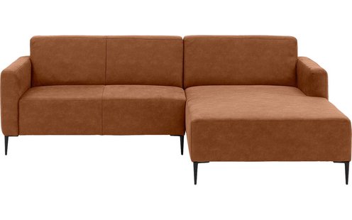 Goossens Bank Key West cognac, micro leer, 2-zits, modern design