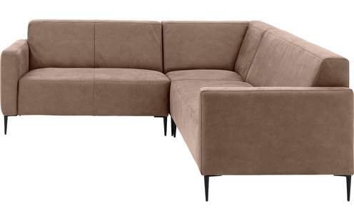 Goossens Bank Key West bruin, micro leer, 2-zits, modern design