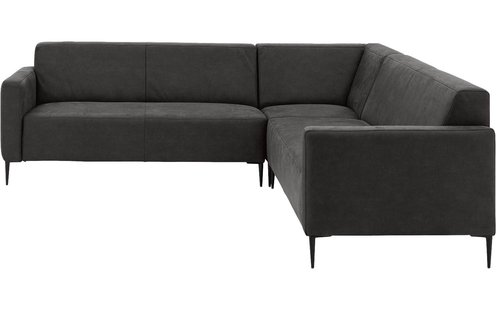 Goossens Bank Key West antraciet, micro leer, 2,5-zits, modern design