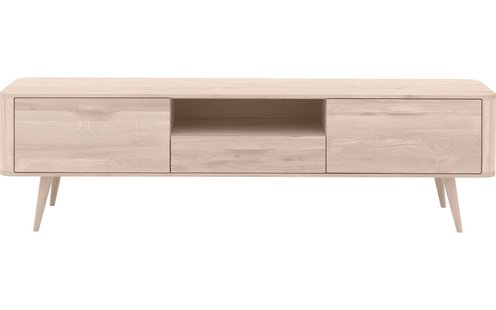 Goossens Tv Dressoir Bjarte, 2 deuren 1 lade 1 open vak 42 cm diep 180 cm breed