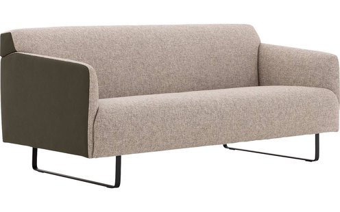 Goossens Excellent Bank Montreal groen, leer, 2-zits, modern design