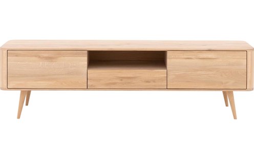 Goossens Tv Dressoir Bjarte, 2 deuren 1 lade 1 open vak 42 cm diep 180 cm breed