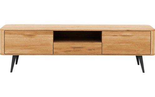 Goossens Tv Dressoir Bjarte, 2 deuren 1 lade 1 open vak 42 cm diep 180 cm breed