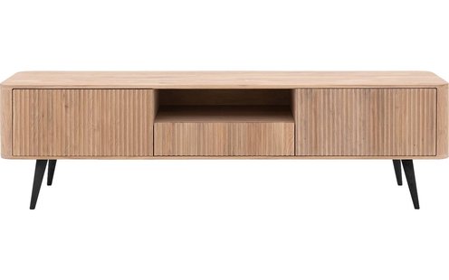 Goossens Tv Meubel Seppe, 2 deuren 1 lade 1 open vak 180 cm breed